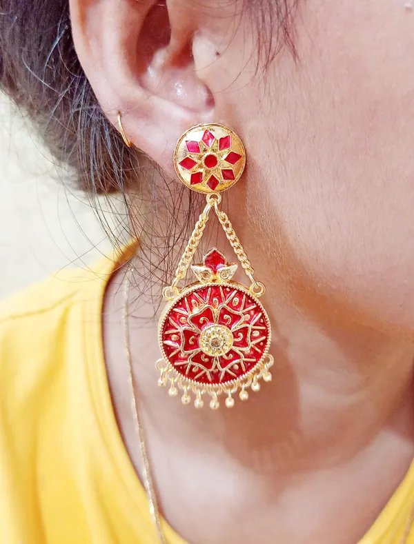 Assamese_Traditional_Copper_Jhumki_Earring_For_Girls_&_Women